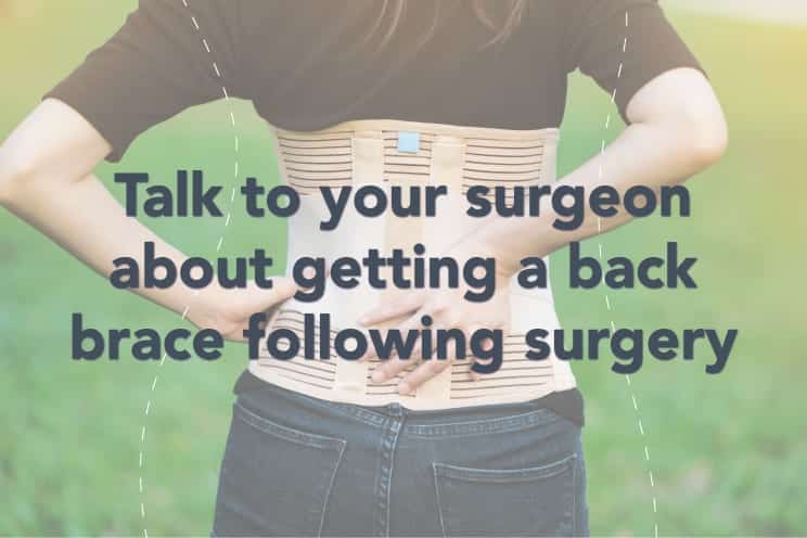 back brace after surgery