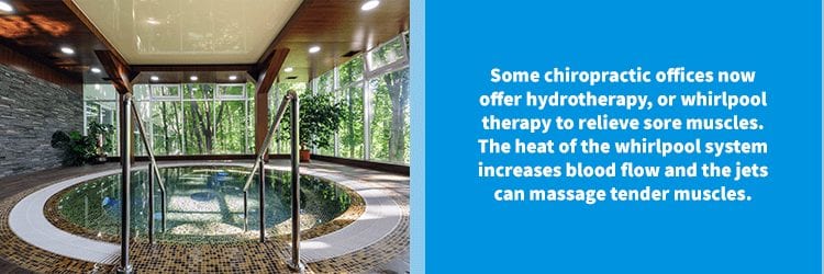 hydrotherapy pool at chiropractor's office