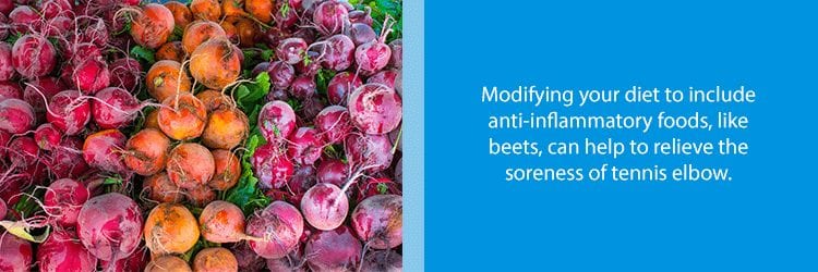 Beets can relieve inflammation from tennis elbow