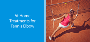 Tennis player with tennis elbow