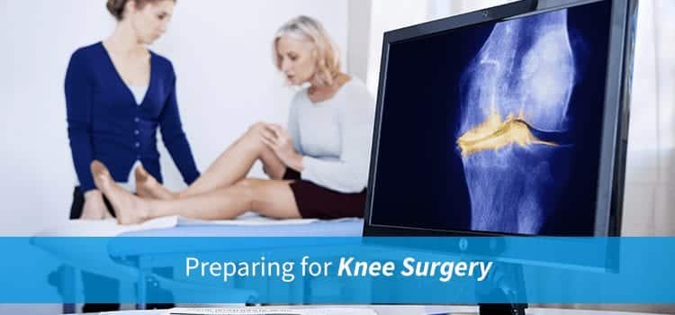 Woman discussing knee pain with doctor