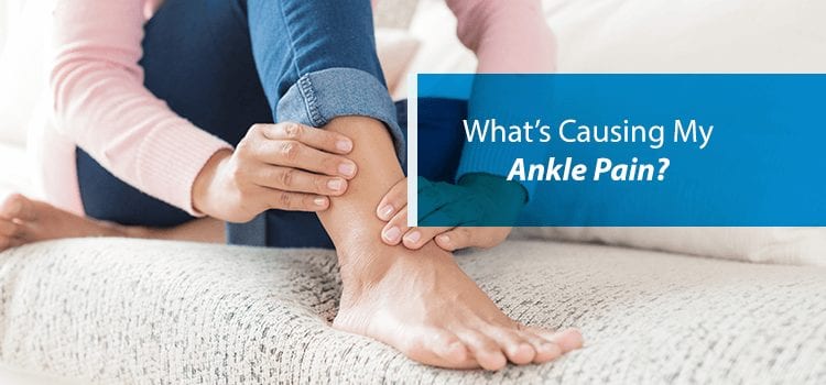 woman with ankle pain