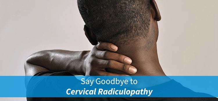 man with neck pain from cervical radiculopathy