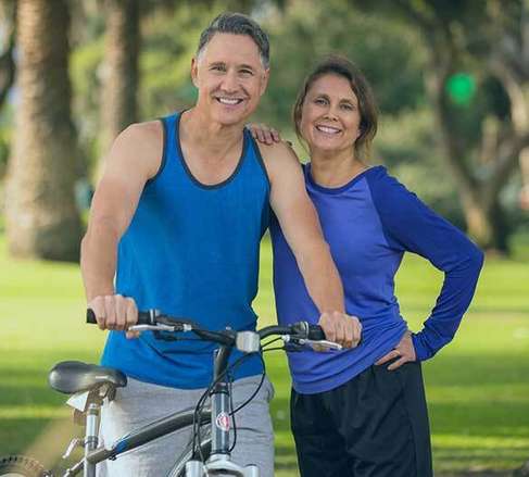 couple with bike